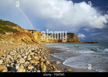 Il Cabanas Velhas Beach, Budens, Faro, Algarve, PORTOGALLO Foto Stock