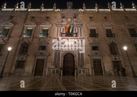 Alta Corte di giustizia di Andalusia e Plaza de Santa Ana, Granada Foto Stock