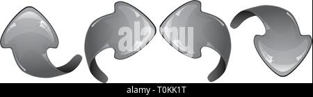 Set di grigio glitter frecce, illustrazione vettoriale Illustrazione Vettoriale