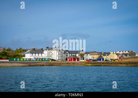 Traghetto da Reenard Point a Knightstown sull' isola Valentia, Co. Kerry, Irlanda Foto Stock