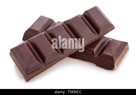 Barra di cioccolato percorso isolato Foto Stock