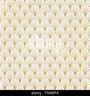 Abstract gold art deco pattern design di lusso dello sfondo. È possibile utilizzare per lo sfondo premium, annuncio, poster, design di copertura, presentazione. illustrazione vect Illustrazione Vettoriale