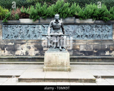 La Scottish American Memorial chiamato il call 1914 nella zona ovest di Princes Street Gardens Edinburgh Scozia Scotland Foto Stock