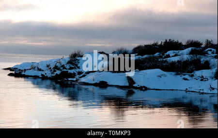 La Svezia,   l'inverno freddo, stagione, regioni, congelamento, temperature, ghiaccio, neve Foto Stock