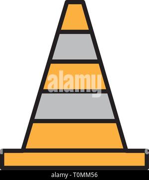 Cono, icona di costruzione Illustrazione Vettoriale