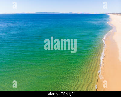 Vista aerea del Carvalhal Beach in comporta, Portogallo Foto Stock