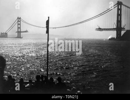 San Francisco Golden Gate Bridge, settembre 1936 Foto Stock