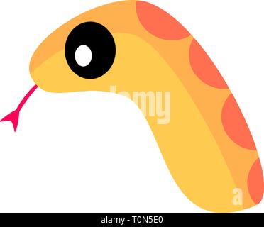 Semplice testa di serpente Logo del fumetto illustrazione vettore Illustrazione Vettoriale