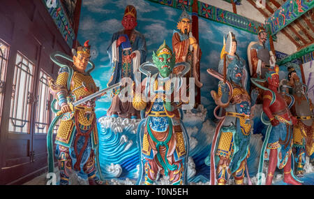 Interno del tempio confuciano di letteratura, Jianshui, nella provincia dello Yunnan in Cina Foto Stock