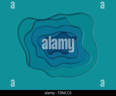 Abstract background paper cut stile. 3d creative illustrazione vettoriale design per carta da parati, pubblicità, banner, brochure, volantini, il modello di business di co Illustrazione Vettoriale