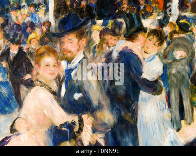 Pierre Auguste Renoir, dettaglio dalla danza presso Le Moulin de la Galette, pittura, 1876 Foto Stock