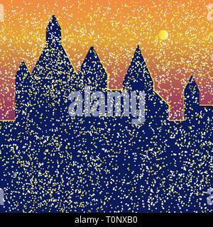 Castello di sfondo luminoso Illustrazione Vettoriale