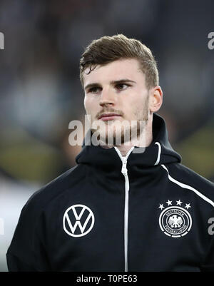 Wolfsburg, Germania. 20 Mar, 2019. Calcio: Partita internazionale, Germania - Serbia in Volkswagen Arena. Germania Timo Werner. Credito: Christian Charisius/dpa/Alamy Live News Foto Stock