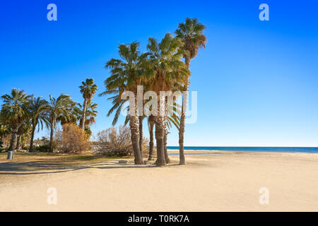 Platja Prat d'En Fores Spiaggia di Cambrils Tarragona a Costa Dorada di Catalogna Foto Stock