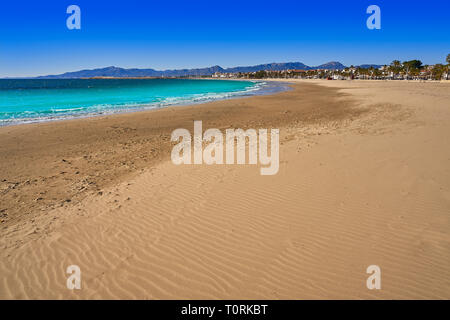 Platja Prat d'En Fores Spiaggia di Cambrils Tarragona a Costa Dorada di Catalogna Foto Stock