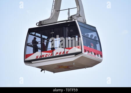 Il Sandia Peak Aerial Tram in Albuquerque Foto Stock