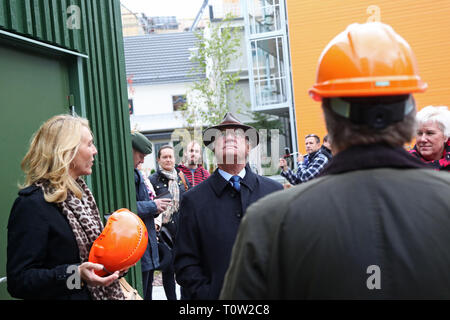 LINKÖPING, Svezia 20180926 Re Carl XVI Gustaf visitato Vallastaden, Linköping mercoledì. Foto Jeppe Gustafsson Foto Stock