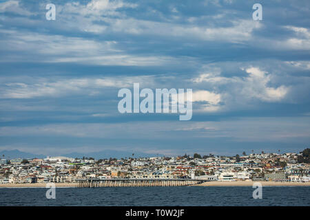 Vista di Redondo Beach e Hermosa Beach, South Bay, nella contea di Los Angeles, California, Stati Uniti d'America Foto Stock