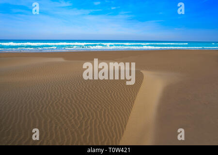 Delta del Ebro Ebre spiaggia di Punta del Fangar in Tarragona Costa Dorada Deltebre Foto Stock