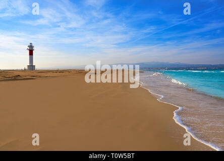 Delta del Ebro Ebre spiaggia di Punta del Fangar in Tarragona Costa Dorada Deltebre Foto Stock