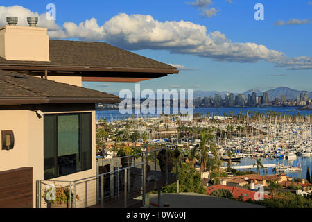 Skyline dal punto Loma, San Diego, California, Stati Uniti d'America Foto Stock