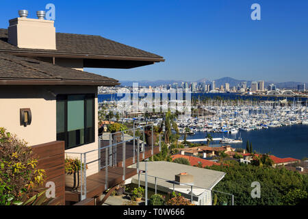 Skyline dal punto Loma, San Diego, California, Stati Uniti d'America Foto Stock