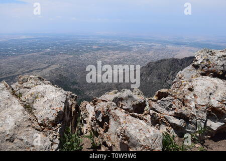 Viste dall'alto di Sandia Peak in Albuquerque, NM Foto Stock