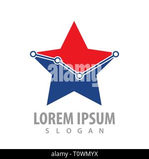 Star punto grafico concept design. Simbolo grafico elemento di modello Illustrazione Vettoriale