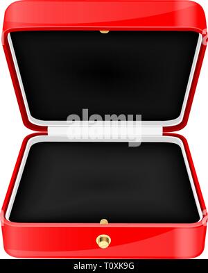 Red portagioie nero con fodera in velluto Illustrazione Vettoriale