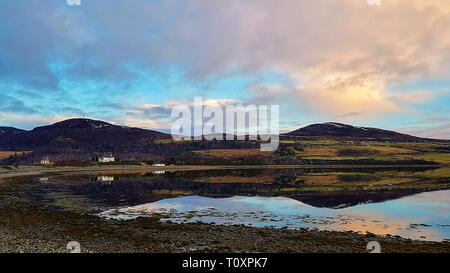 La linguetta spettacolare Lago in Scozia Foto Stock