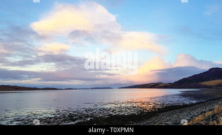 La linguetta spettacolare Lago in Scozia Foto Stock