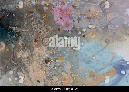 Dipinto a mano sfondo ad acquerello. L'universo. Astratto pittura Galaxy. Foto Stock