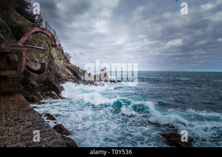 Immagine in oceano cantabric monumento Foto Stock