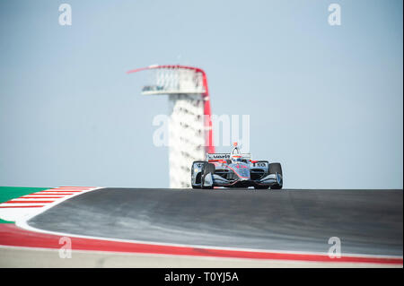 Austin, Texas, Stati Uniti d'America. 22 Mar, 2019. Forza di volontà #12 Chevrolet con il Team Penske in azione pratica 1 presso la Indycar Classic, il circuito delle Americhe di Austin, Texas. Mario Cantu/CSM/Alamy Live News Foto Stock