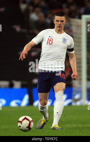 Londra, Regno Unito. 22 Mar, 2019. Declan Riso di Inghilterra in azione. UEFA Euro 2020 il qualificatore, gruppo un match, Inghilterra v Repubblica ceca allo stadio di Wembley a Londra il venerdì 22 marzo 2019. Si prega di notare che le immagini sono per solo uso editoriale. Solo uso editoriale. pic da Steffan Bowen/Andrew Orchard fotografia sportiva/Alamy Live news Credito: Andrew Orchard fotografia sportiva/Alamy Live News Foto Stock