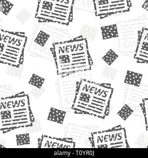 Modello senza cuciture con giornale sfondo astratto Illustrazione Vettoriale