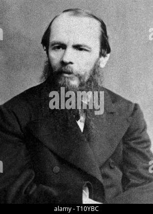 Fëdor Mikhailovic Dostoevskij, talvolta traslitterato Dostoevskij, era un romanziere russo breve storia scrittore, saggista, giornalista e filosofo. Scansionata da materiale di immagine negli archivi della stampa Ritratto - Servizio (ex premere ritratto Bureau). Foto Stock