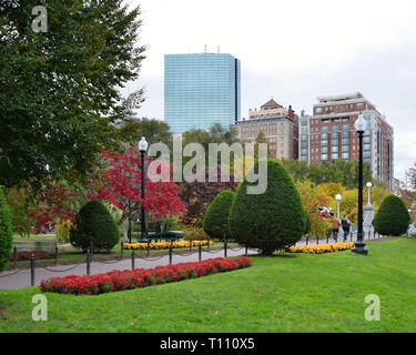 Boston Public Garden la caduta Foto Stock