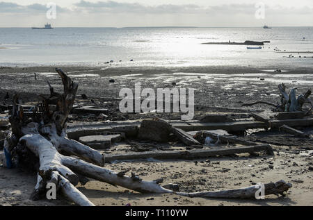 Mozambico, Beira, Oceano indiano e ancoraggio Foto Stock