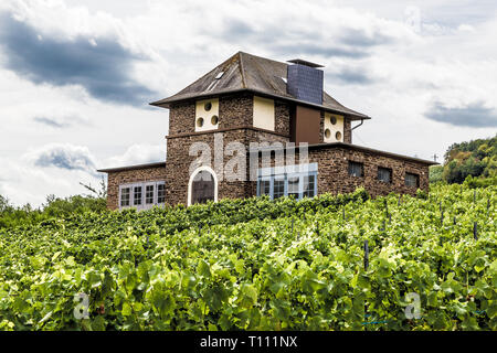 Bremm presso la Mosella Renania Palatinato in Germania. Foto Stock