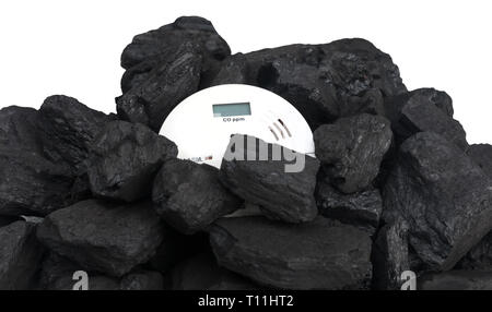 Rilevatore di fumo , rivelatore di monossido di carbonio Foto Stock