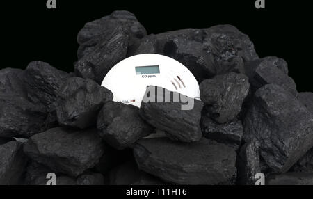 Rilevatore di fumo , rivelatore di monossido di carbonio Foto Stock