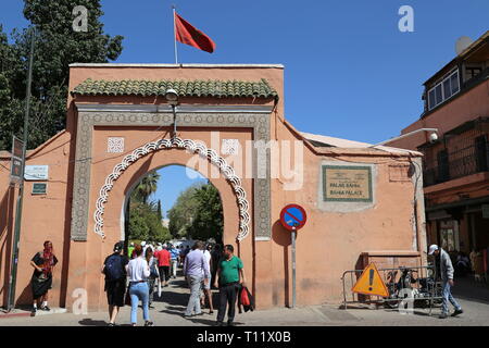 Bahia Palace Museum, Rue Riad Zitoun El Jedid, Medina, Marrakech, regione Marrakesh-Safi, Marocco, Africa del nord Foto Stock