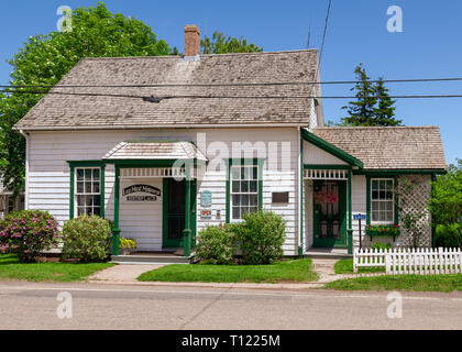 Luogo di nascita di Lucy Maud Montgomery, autore di Anne di Green Gables, in New London, Prince Edward Island, Canada. Foto Stock