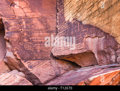 A si restringe, Gold Butte National Monument vicino a Bunkerville e Mesquite Nevada USA Foto Stock