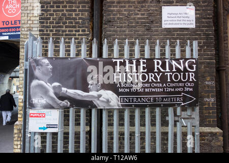 L'anello Boxing Club, Ewer Street, Southwark, Londra SE1, Regno Unito Foto Stock