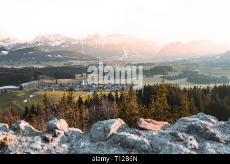 Vista dal castello di Eisenberg Foto Stock