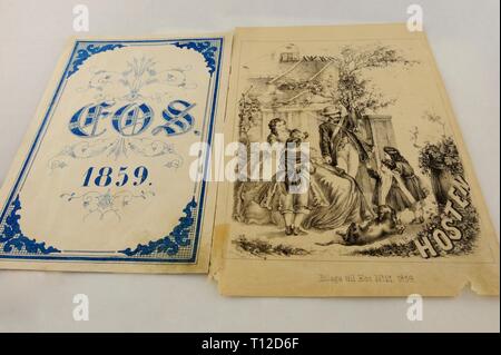 La EOS, la dea greca dell'alba, era il nome del primo bambini rivista pubblicata in Finlandia, Turku, dall'anno 1854 al 1866. La Eos w Foto Stock