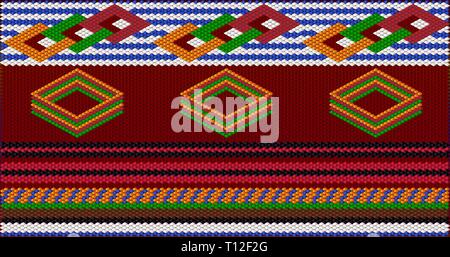 L'ornamento tradizionale degli abitanti dell est e del mondo arabo in cui i ricchi colori attirano buona fortuna e ricchezza. Illustrazione Vettoriale