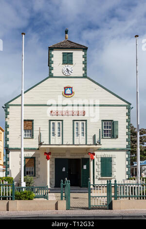 Il vecchio Palazzo di Giustizia (1793) Front Street, Philipsburg, Sint Maarten, Saint Martin, Piccole Antille, dei Caraibi Foto Stock